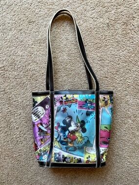 Disney Mickey &Minnie Comic Strip Tote Handbag